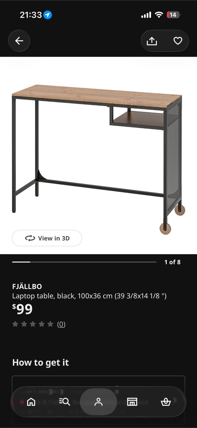 IKEA FJÄLLBO Laptop Table - photo 4