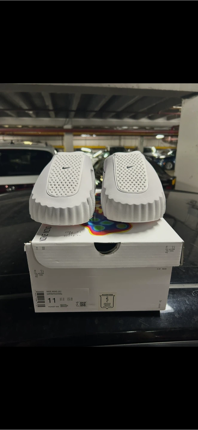 Nike Mind 001 Light Smoke Grey slides - photo 5