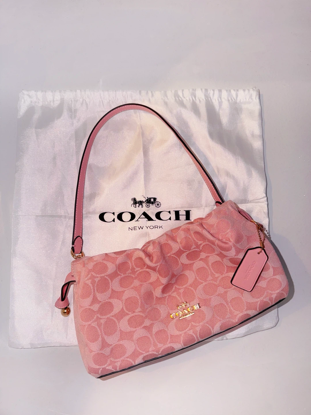 Coach Faye Signature Pink Shoulder Bag