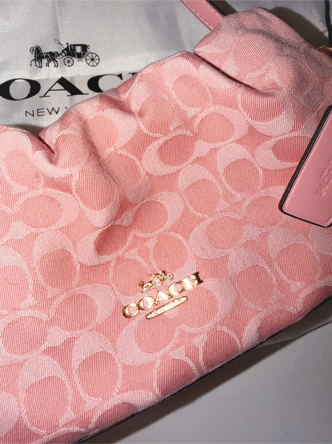 Coach Faye Signature Pink Shoulder Bag - photo 4