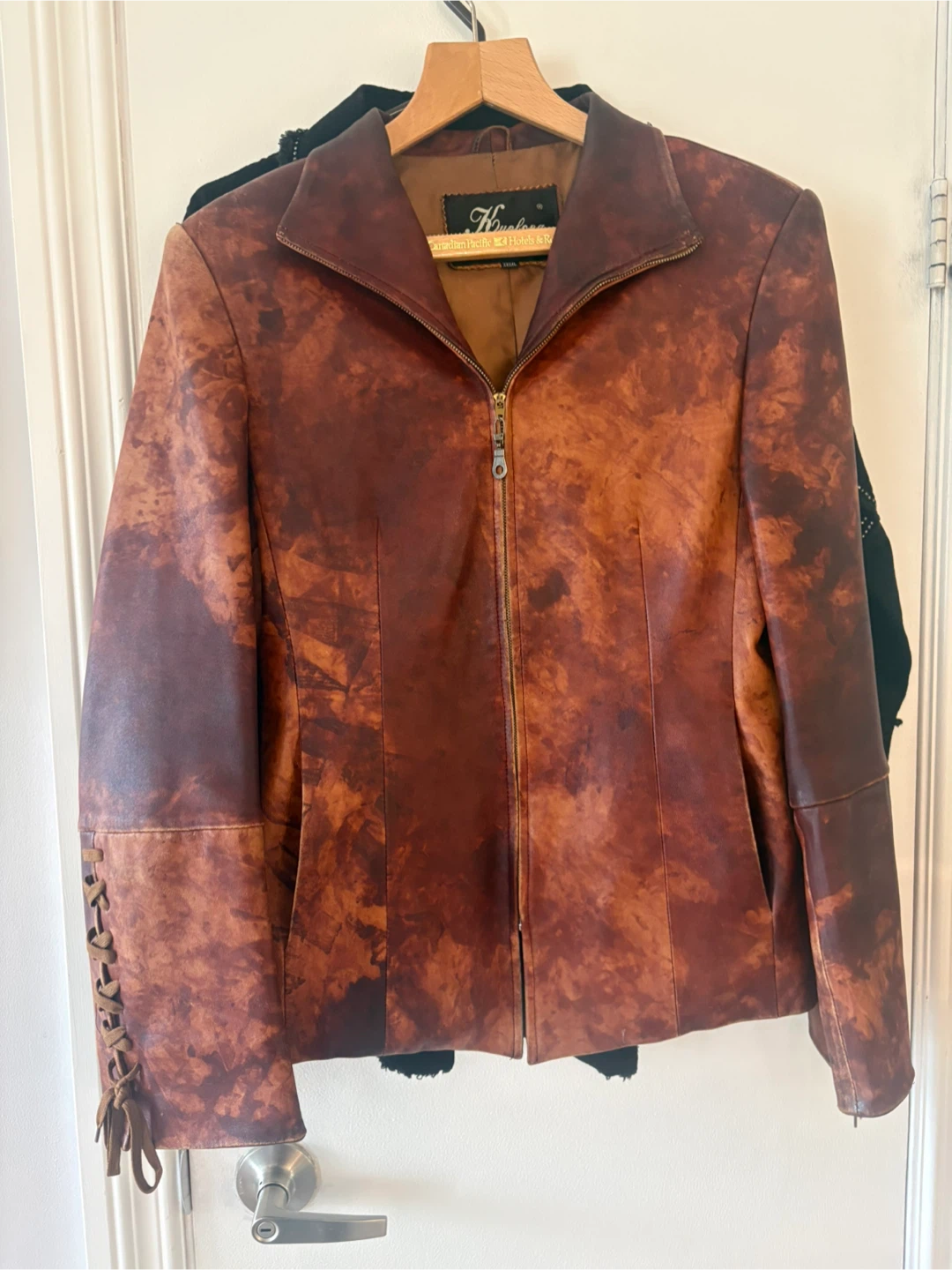 Kuolong Brown Leather Jacket Size XXXL