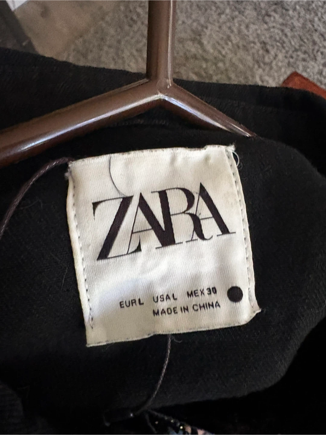Zara Black Fringed Denim Jacket - photo 3