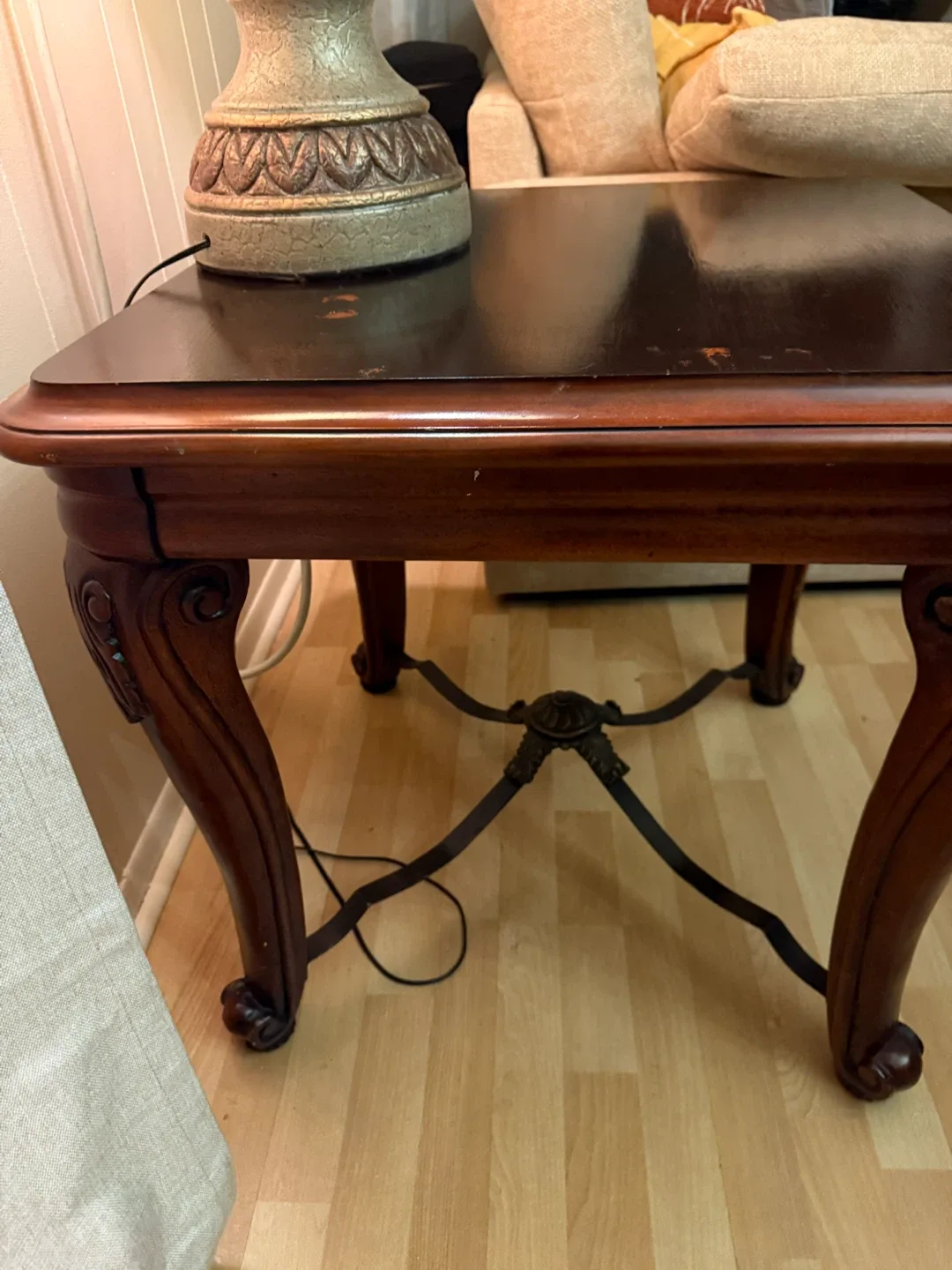 60$ for 2 Traditional Dark solid Wood End Table - photo 2