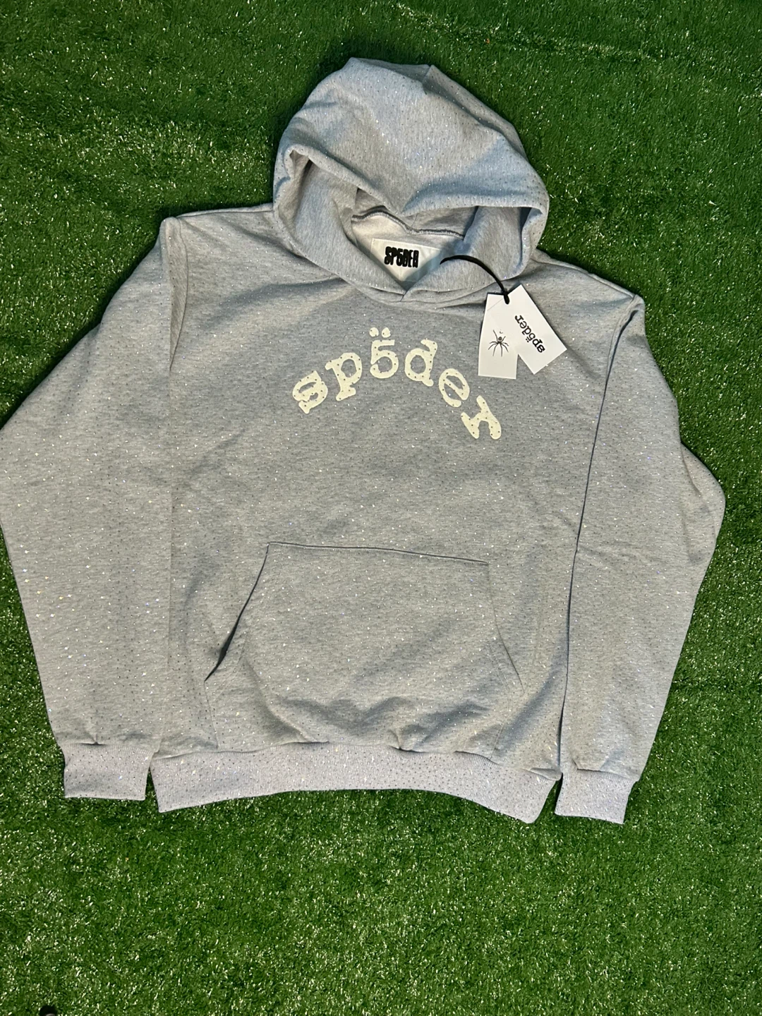 SP5DER Grey Hoodie