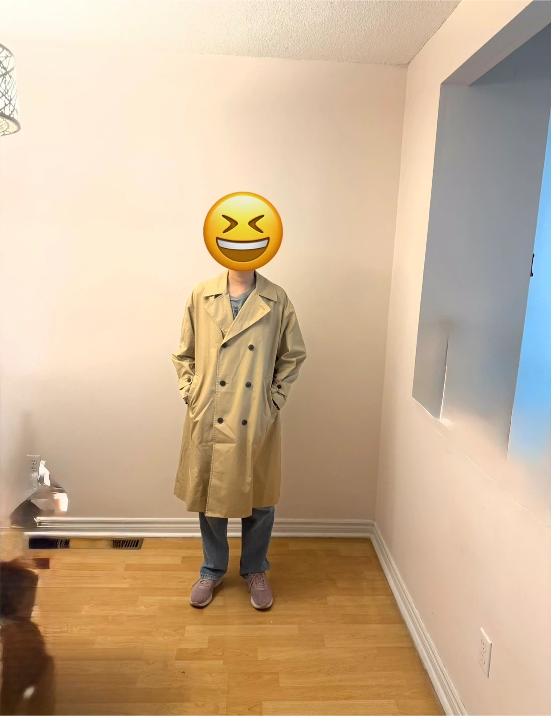 Muji Beige Trench Coat (oversized style)