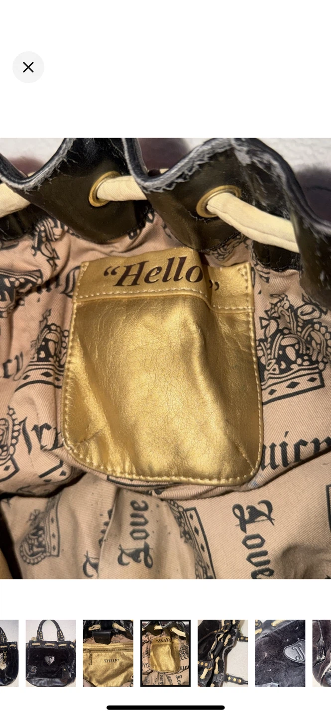 Juicy Couture Black Velour daydreamer bag - photo 4