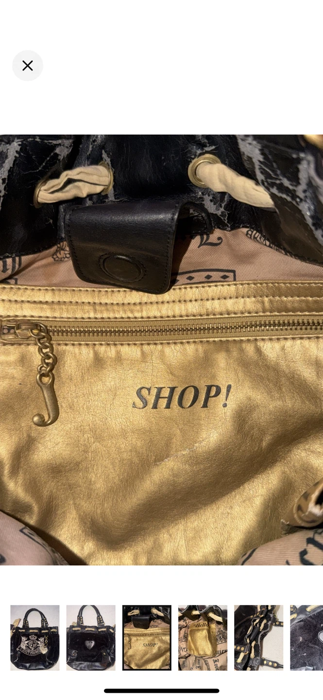 Juicy Couture Black Velour daydreamer bag - photo 5