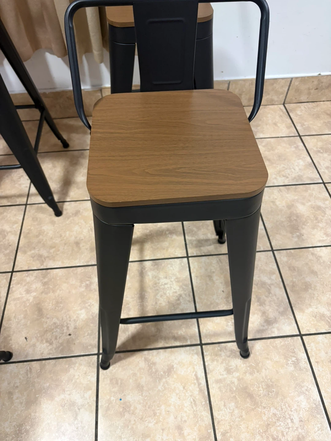 Set of 4 Industrial Metal Bar Stools - photo 5