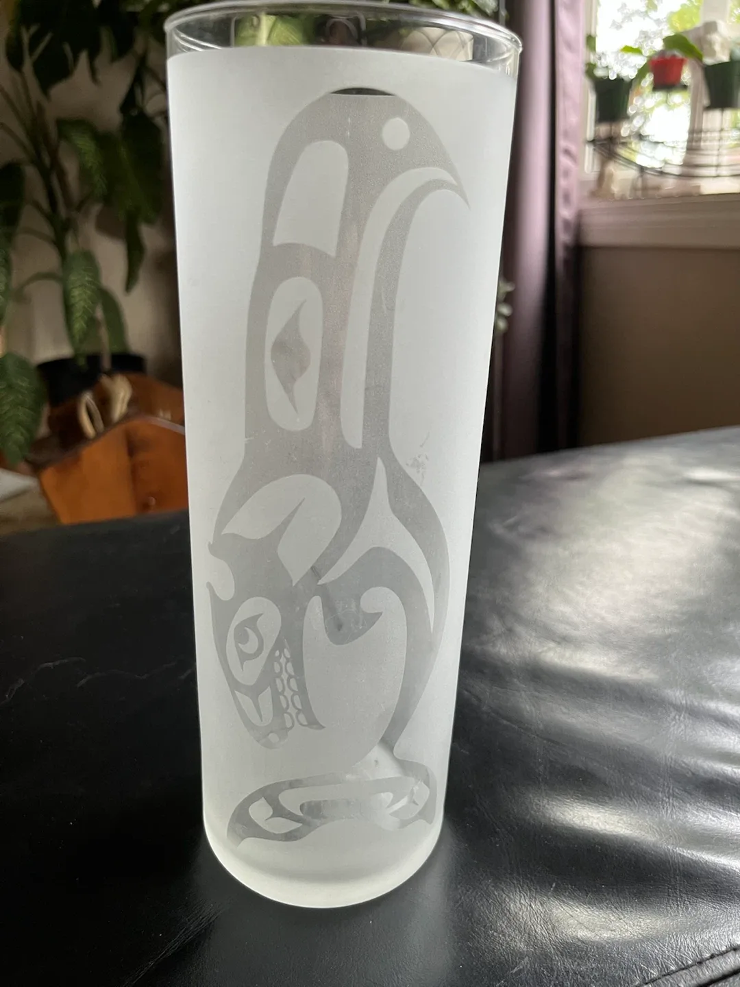 Killinsude First Nations Art Frosted Glass Tumbler