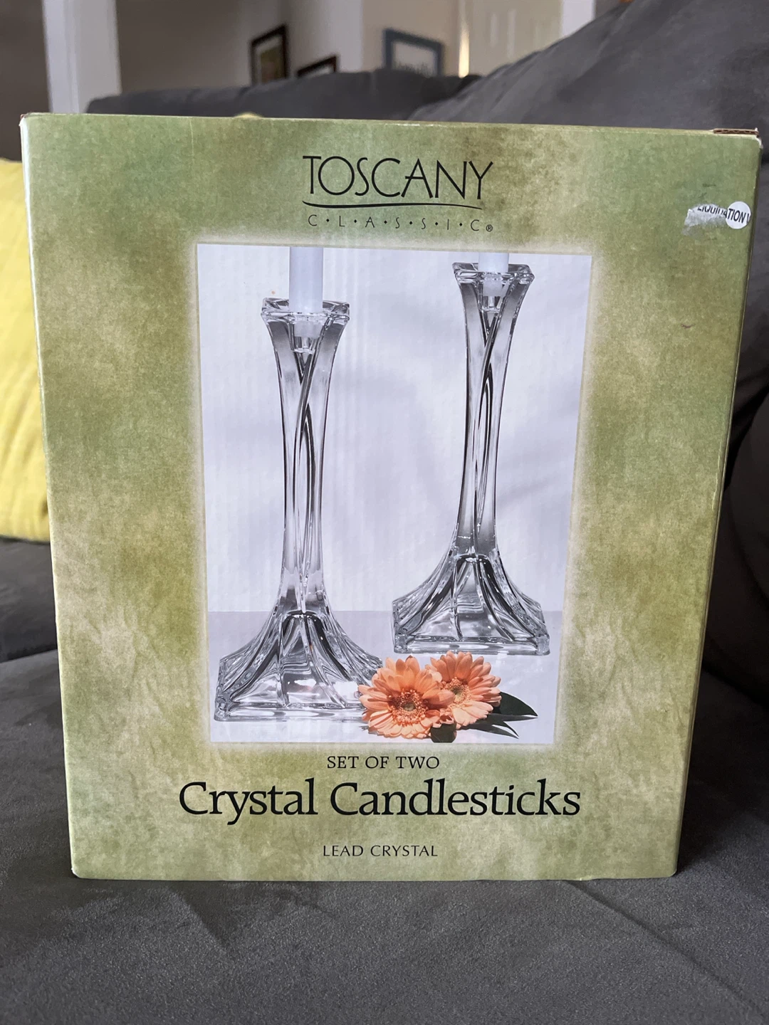Toscany Classic Lead Crystal Candlestick Set