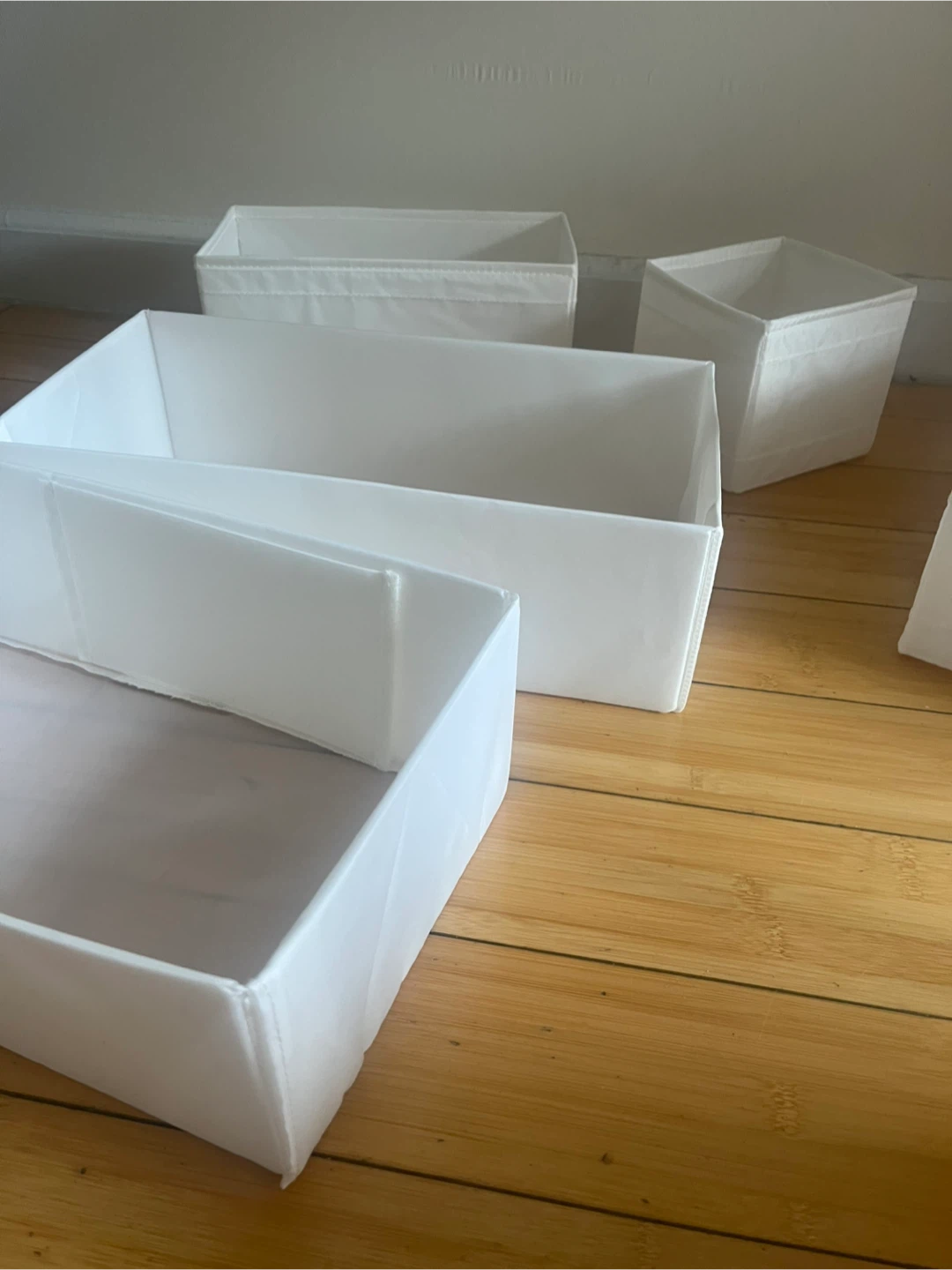 5 IKEA White Fabric Storage Organizers - photo 2
