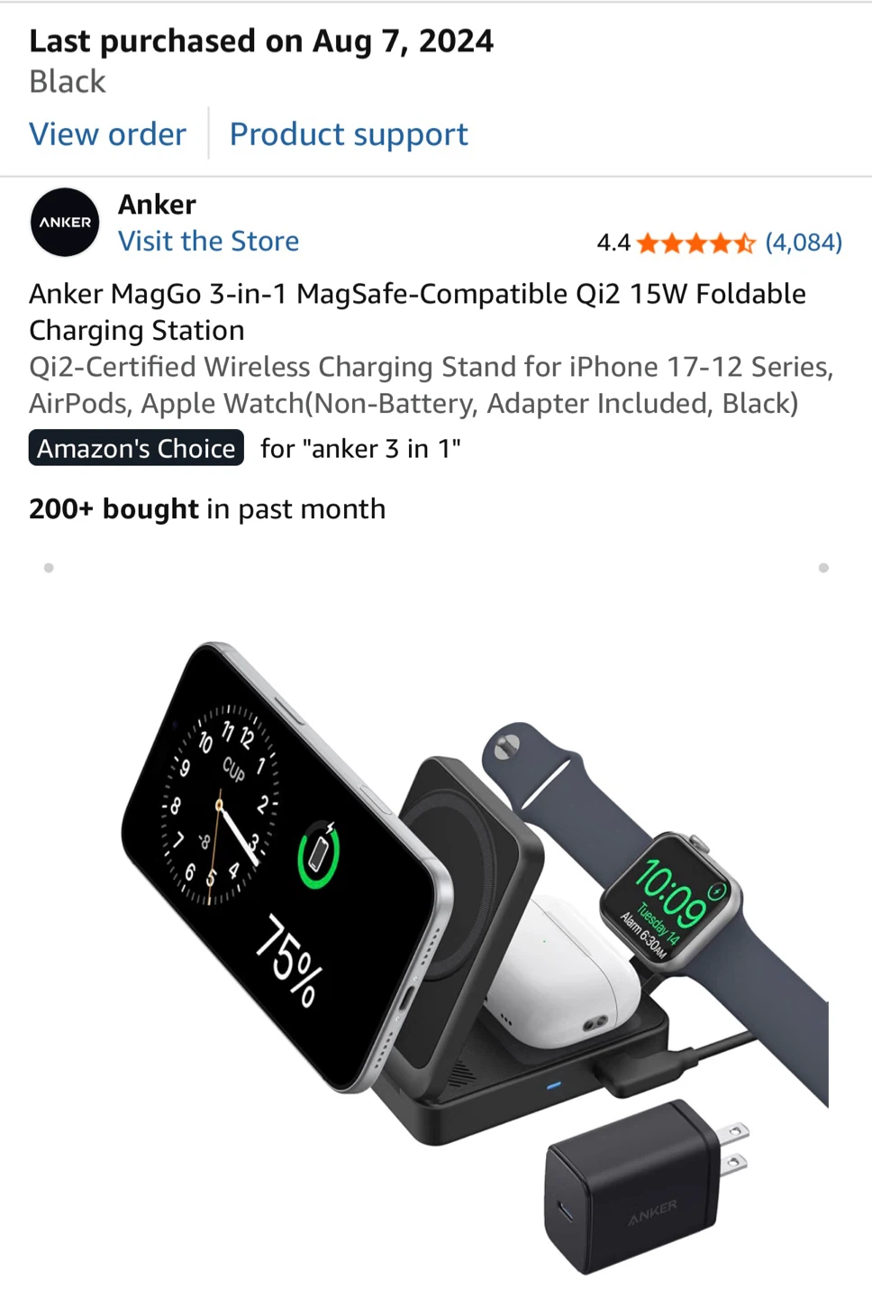 LNIB Anker MagGo 3-in-1 Foldable Charging Station - photo 2