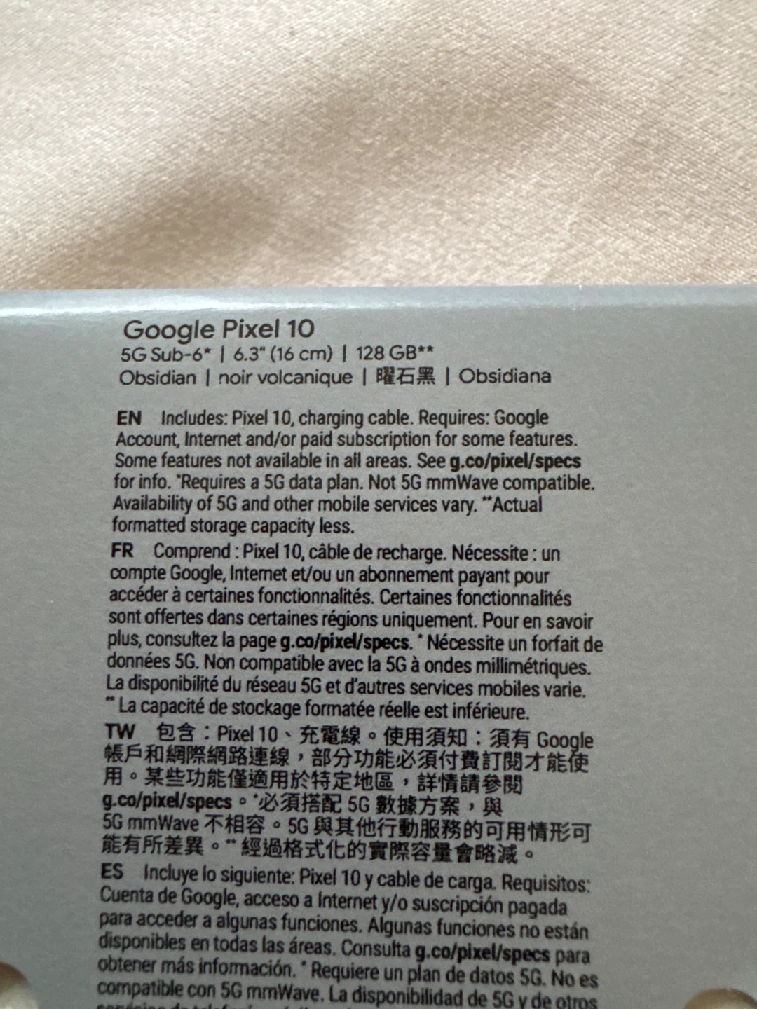 Google Pixel 10 128GB Obsidian - photo 3