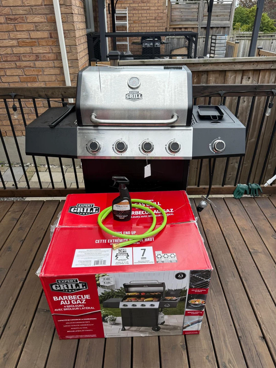 Expert Grill 4-Burner Gas BBQ with Side Burner