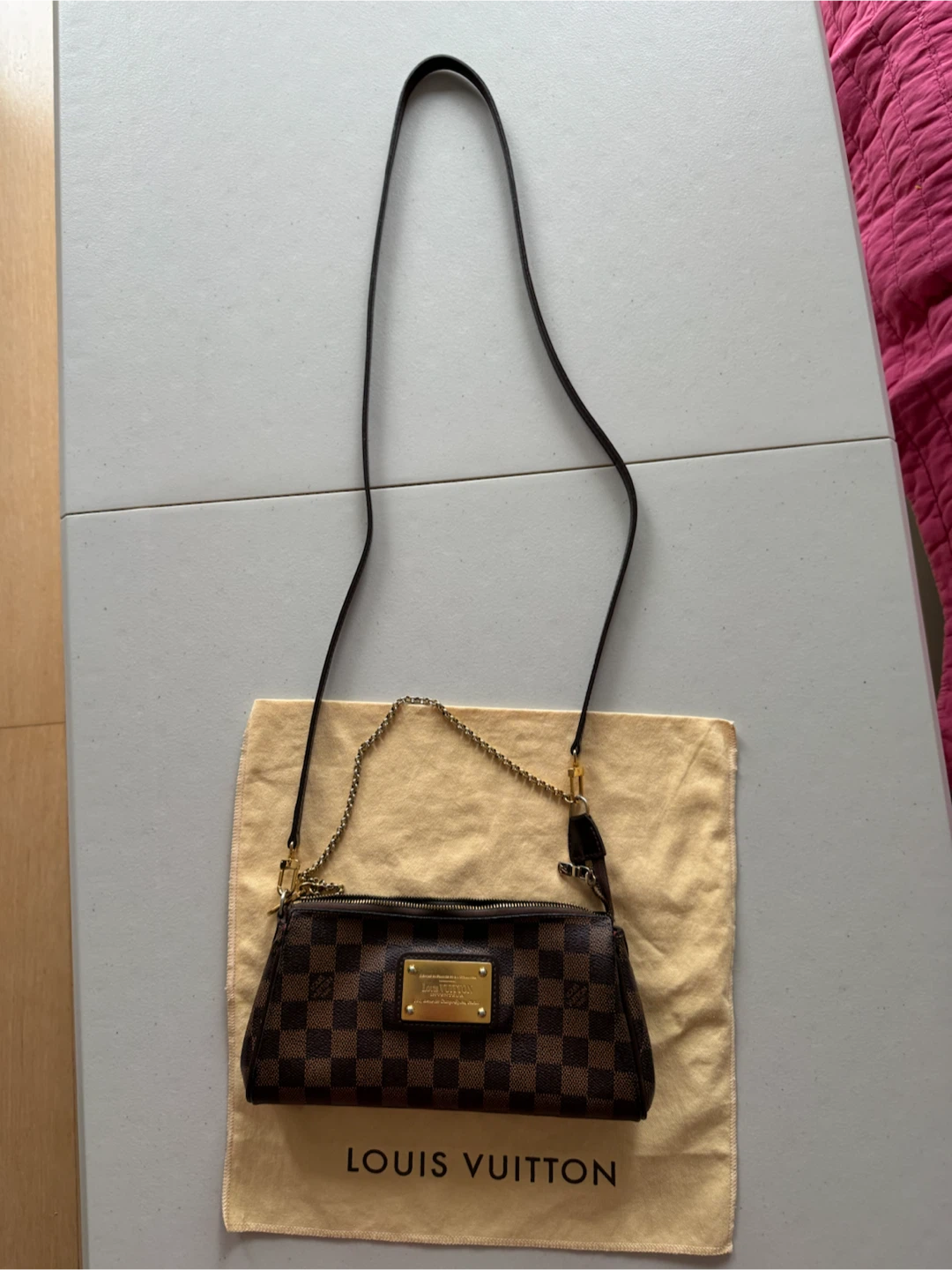 Louis Vuitton Damier Ebene Eva Clutch