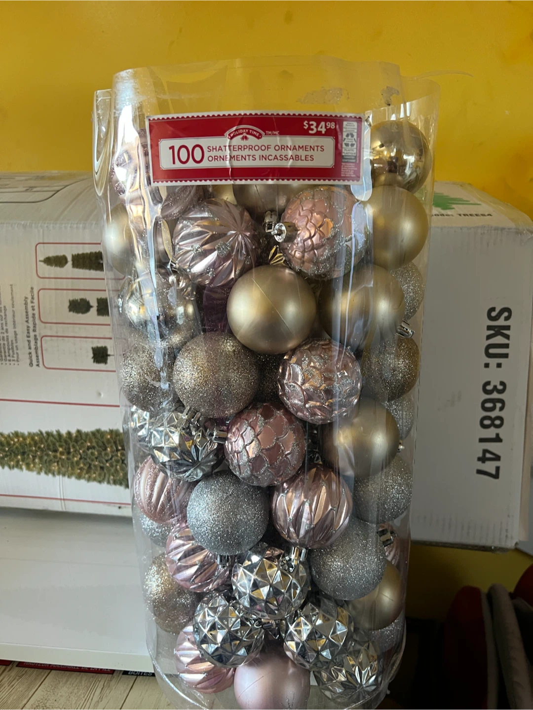Holiday Time 100 Shatterproof Christmas Ornaments - photo 2