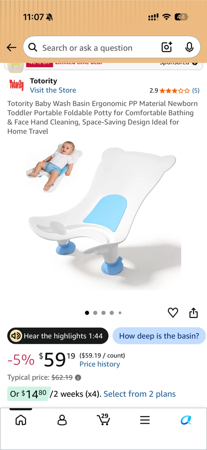 (New) Baby Wash Basin baby bidet - photo 3