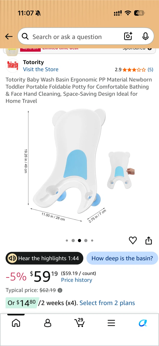 (New) Baby Wash Basin baby bidet - photo 4