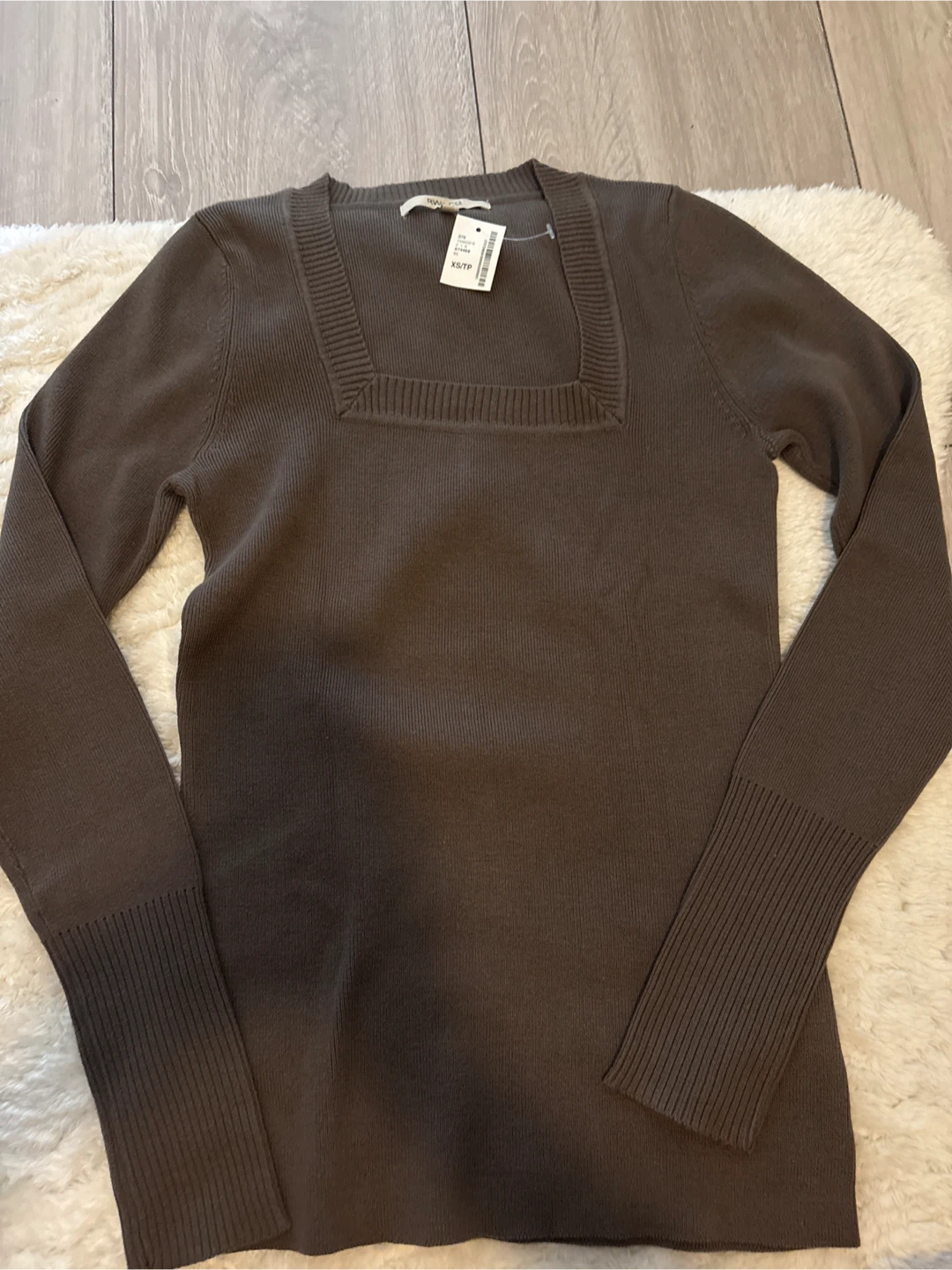 RW&CO Square Neck Long Sleeve Sweater