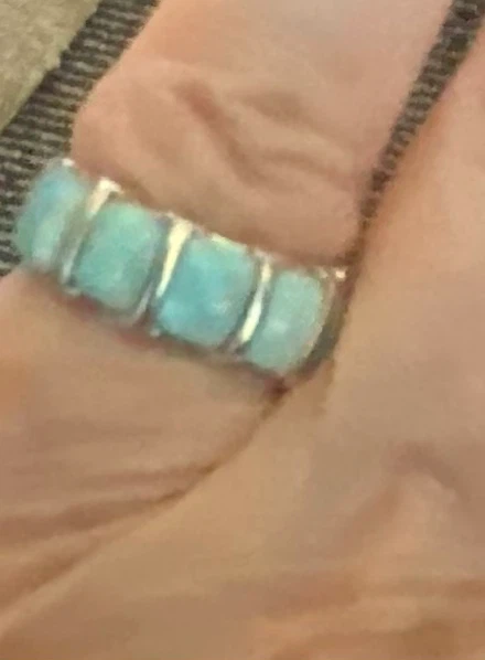 Sterling silver and Larimar stone ring - photo 3
