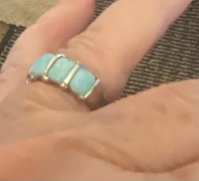 Sterling silver and Larimar stone ring - photo 4