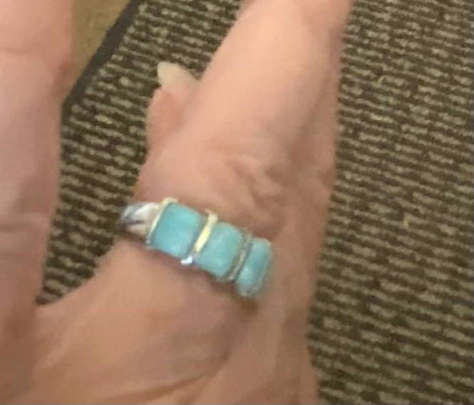 Sterling silver and Larimar stone ring - photo 5
