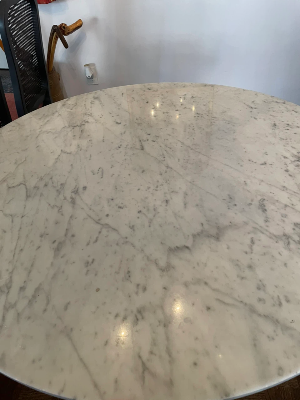Vintage Round Marble Bistro Table - photo 2