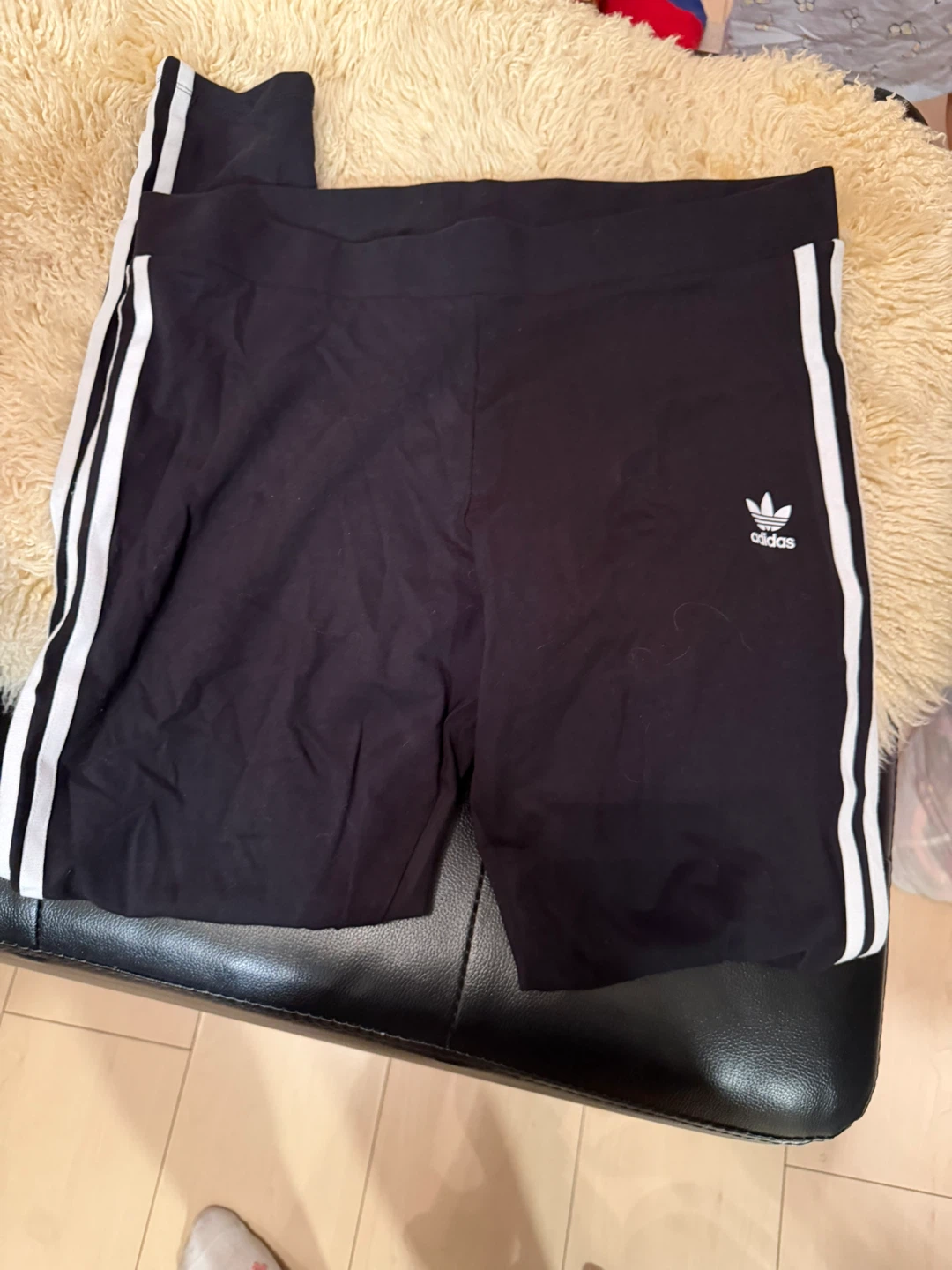 Adidas Black 3 stripe leggings