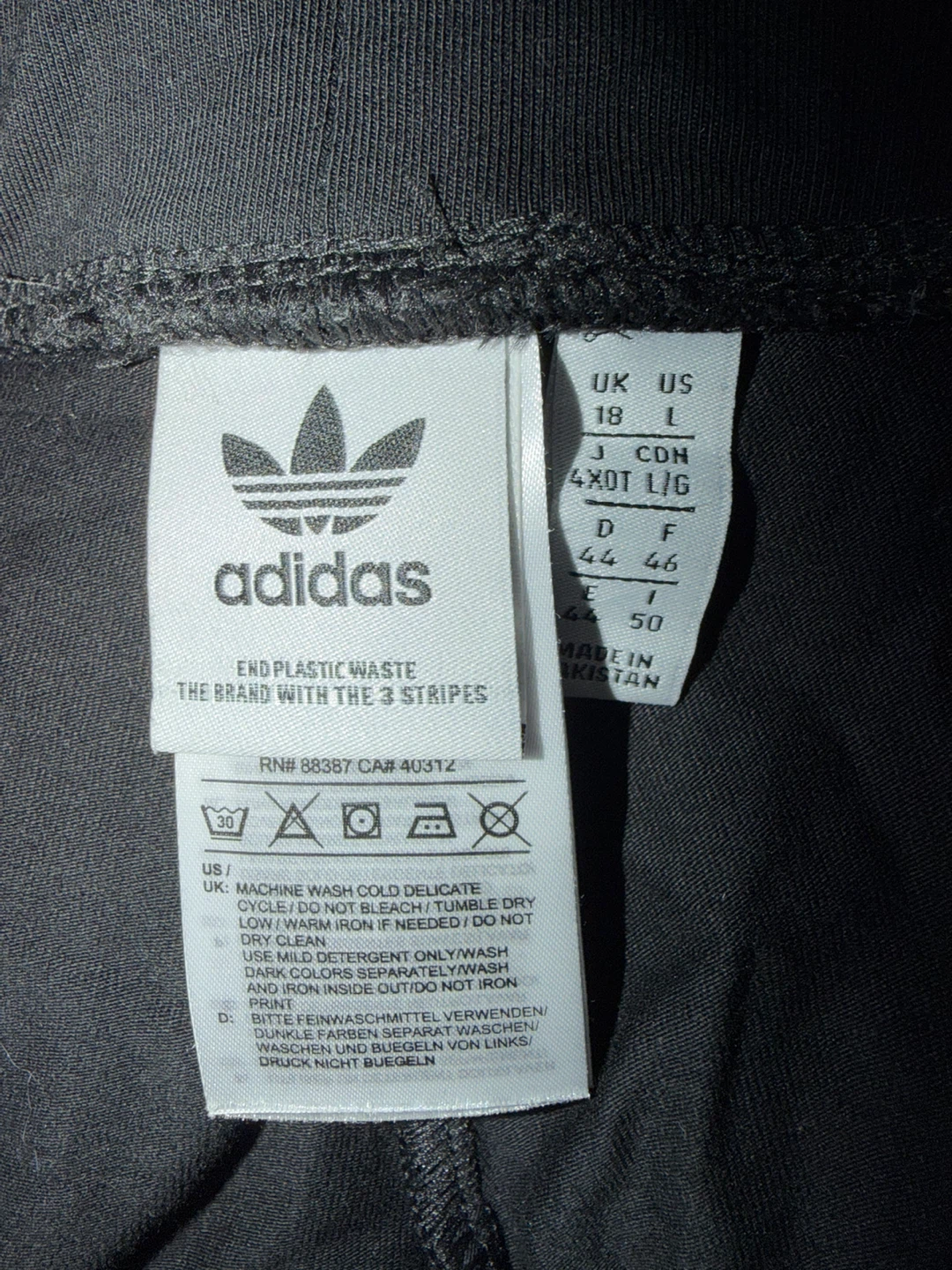 Adidas Black 3 stripe leggings - photo 2