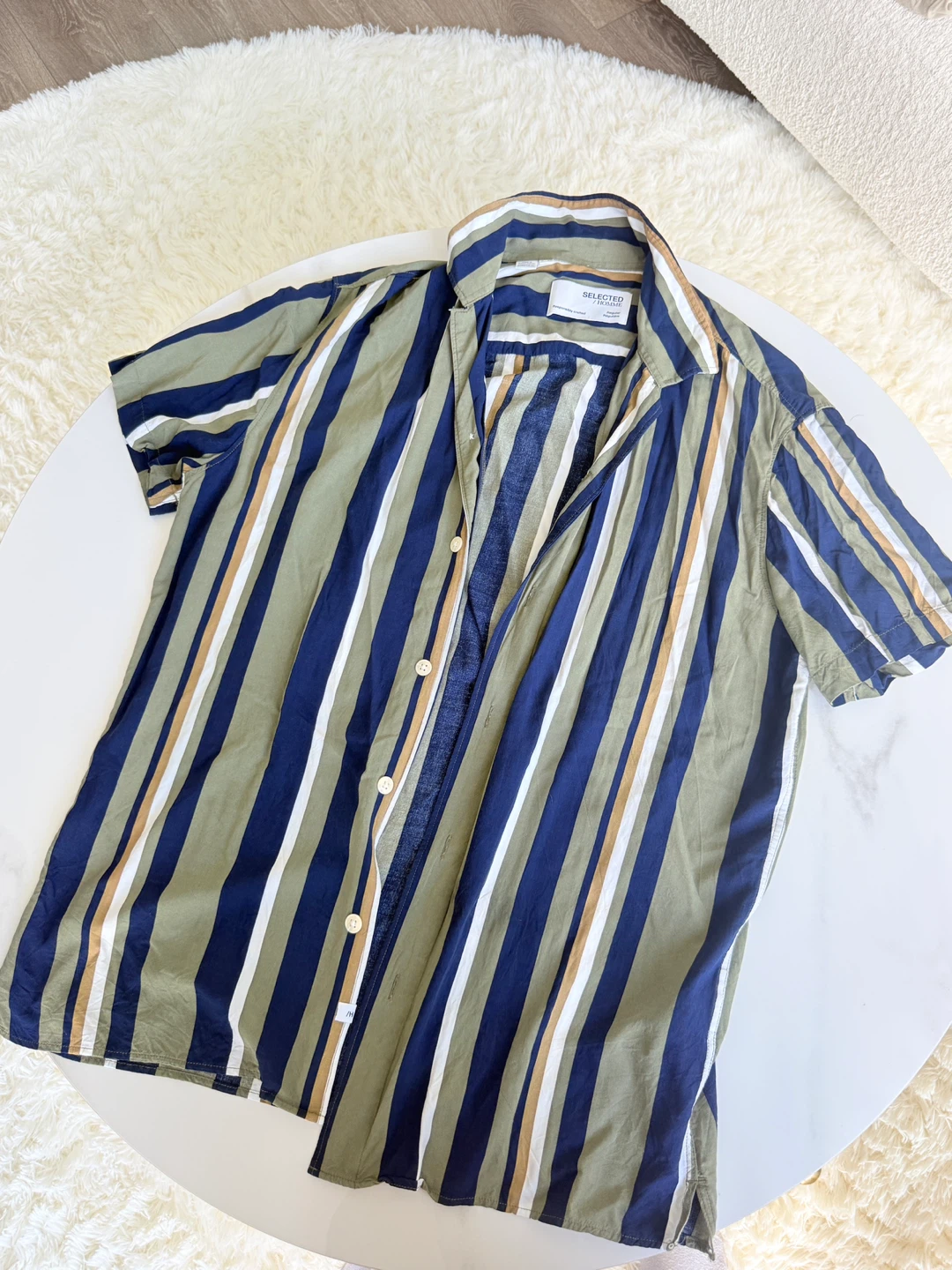 Selected Homme Striped Short Sleeve Shirt
