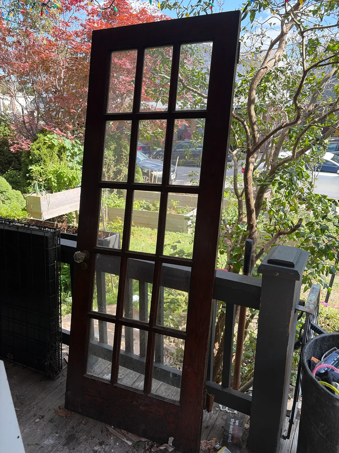 Wooden 10-Pane French Door