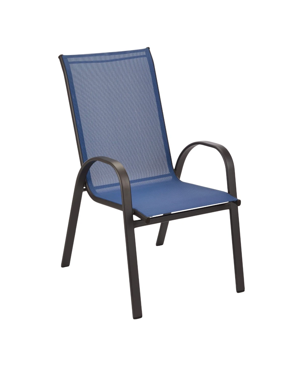 Blue Mesh Stackable Outdoor Patio Chair