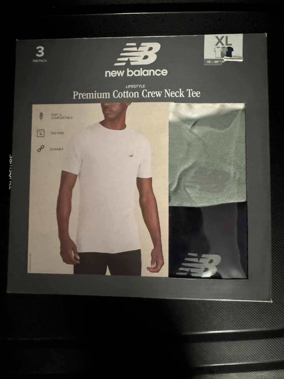 New Balance Premium Cotton Crew Neck Tee 3-Pack XL