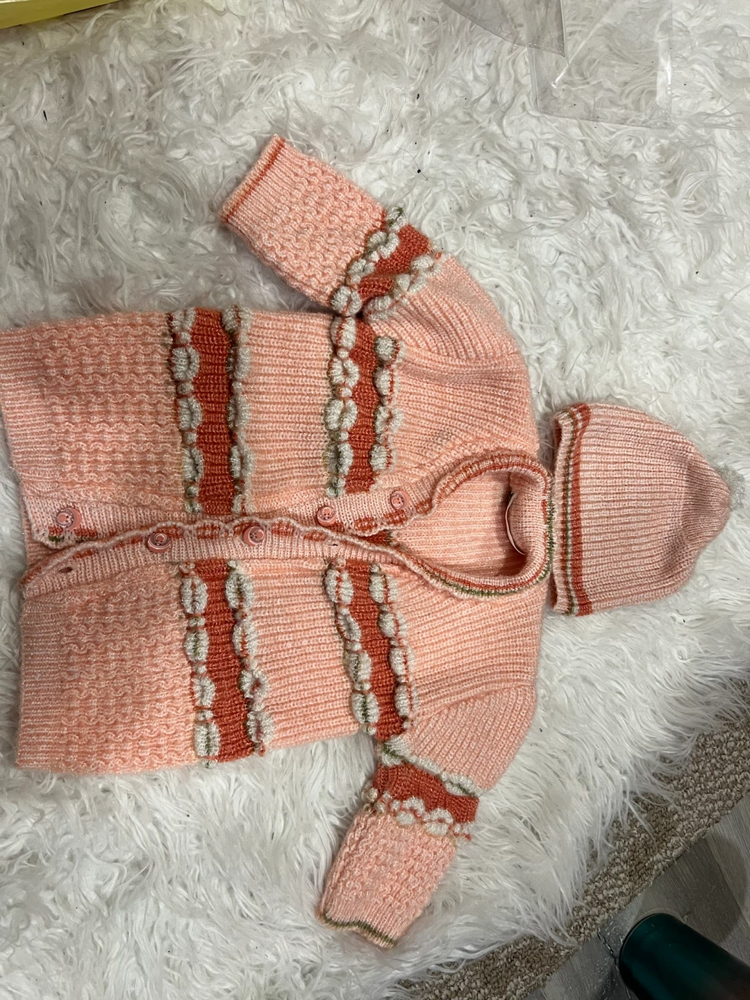 Baby Knit Cardigan and Hat Set