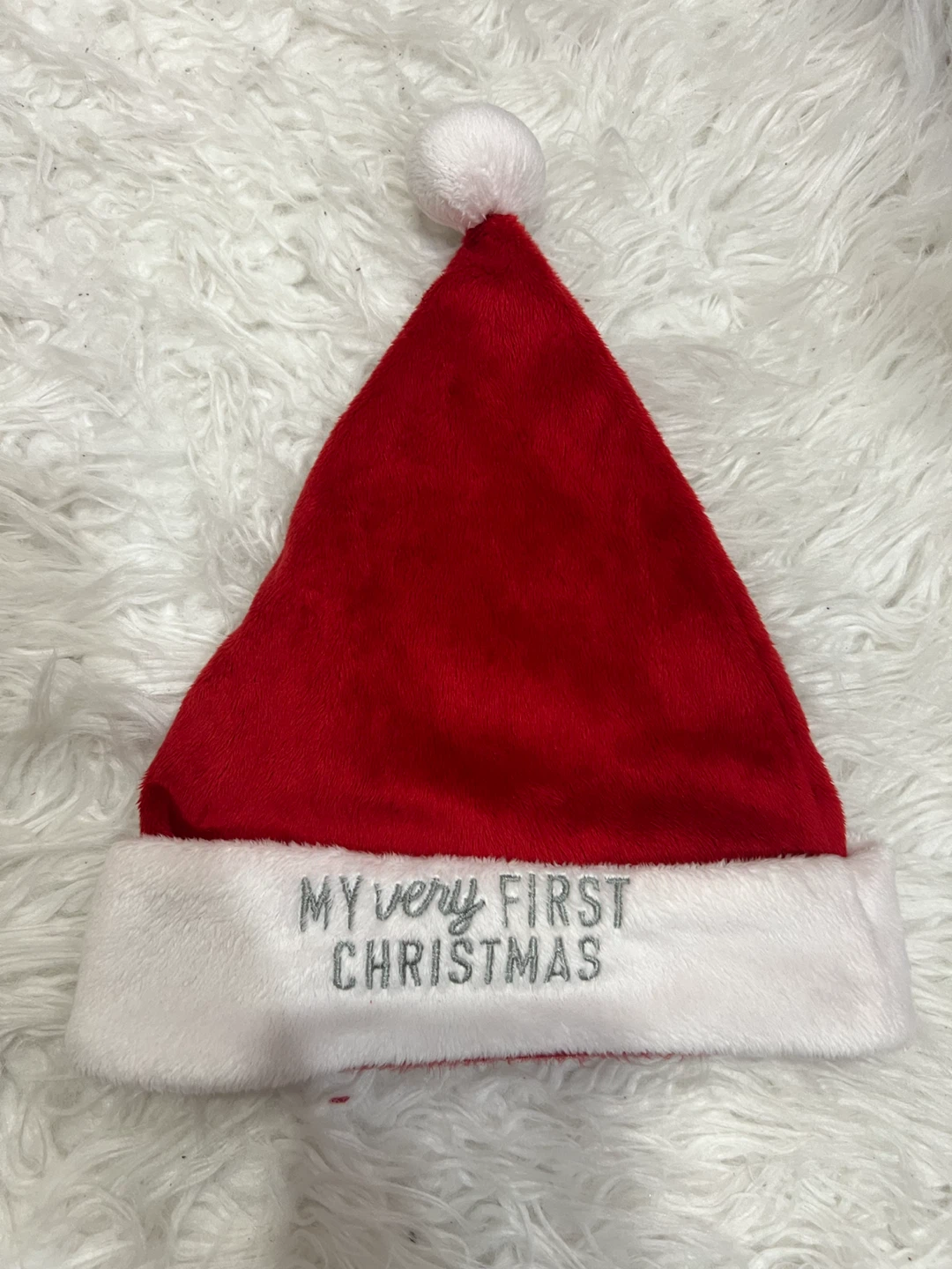 My Very First Christmas Baby Santa Hat