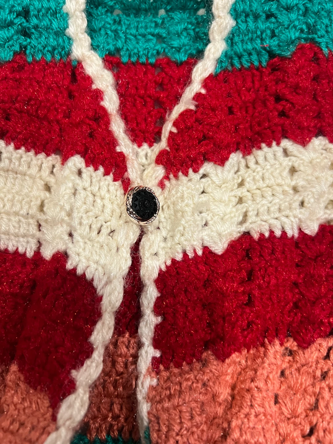 Handmade Multi-Coloured Crochet Vest - photo 2