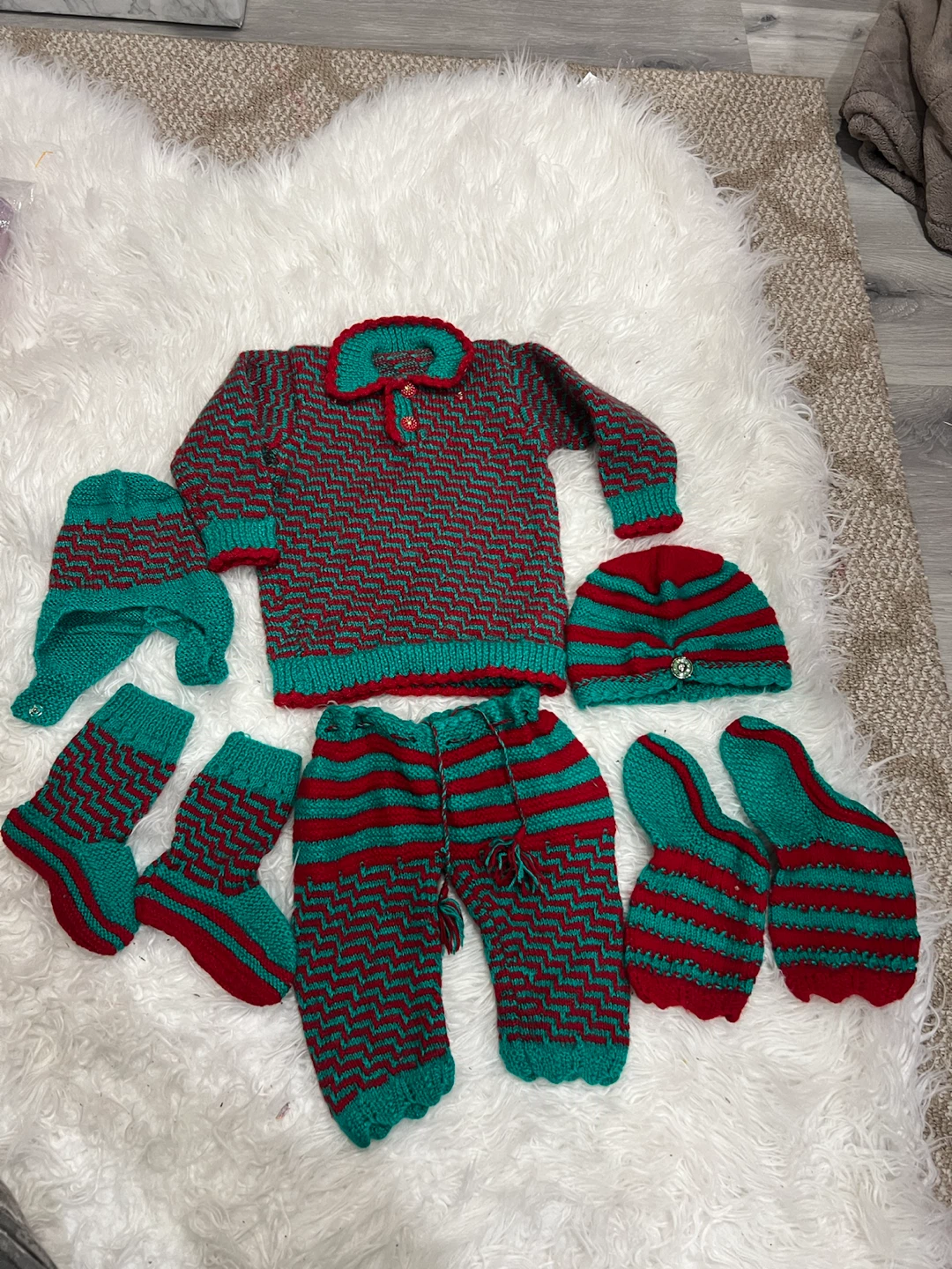 Hand-Knit Toddler Outfit Set