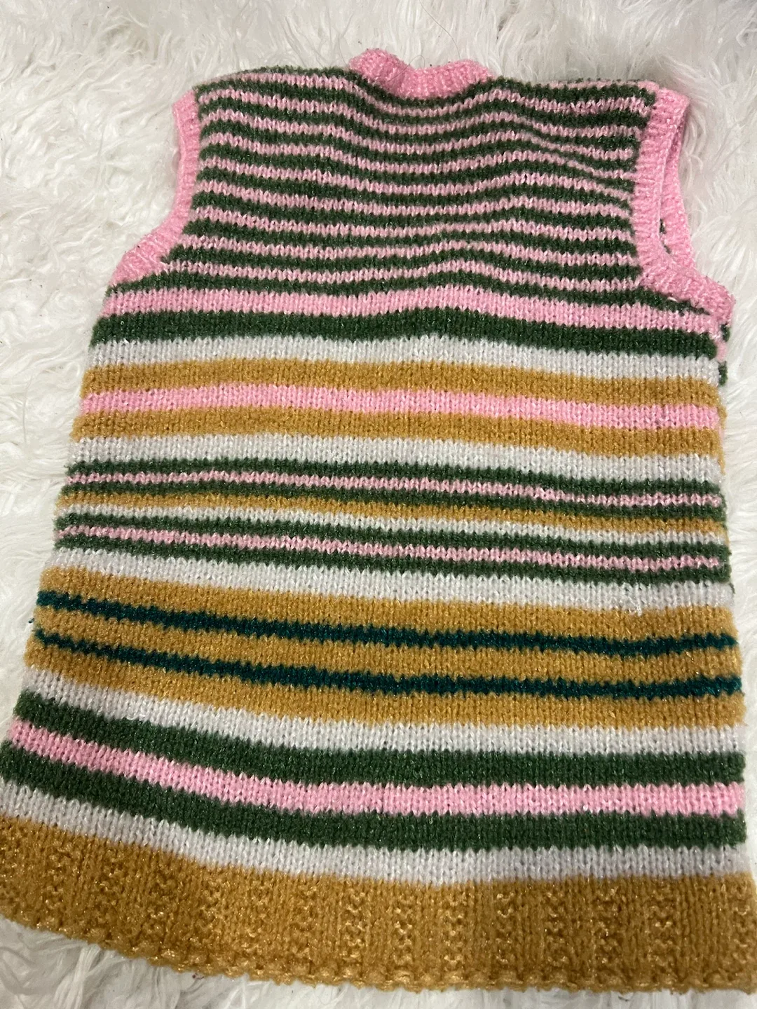 Striped Knit Sweater Vest - photo 3