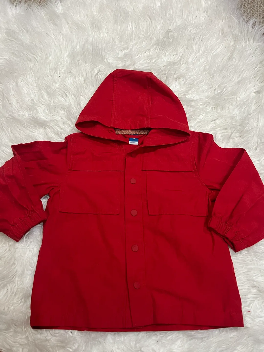 Old Navy red hooded jacket