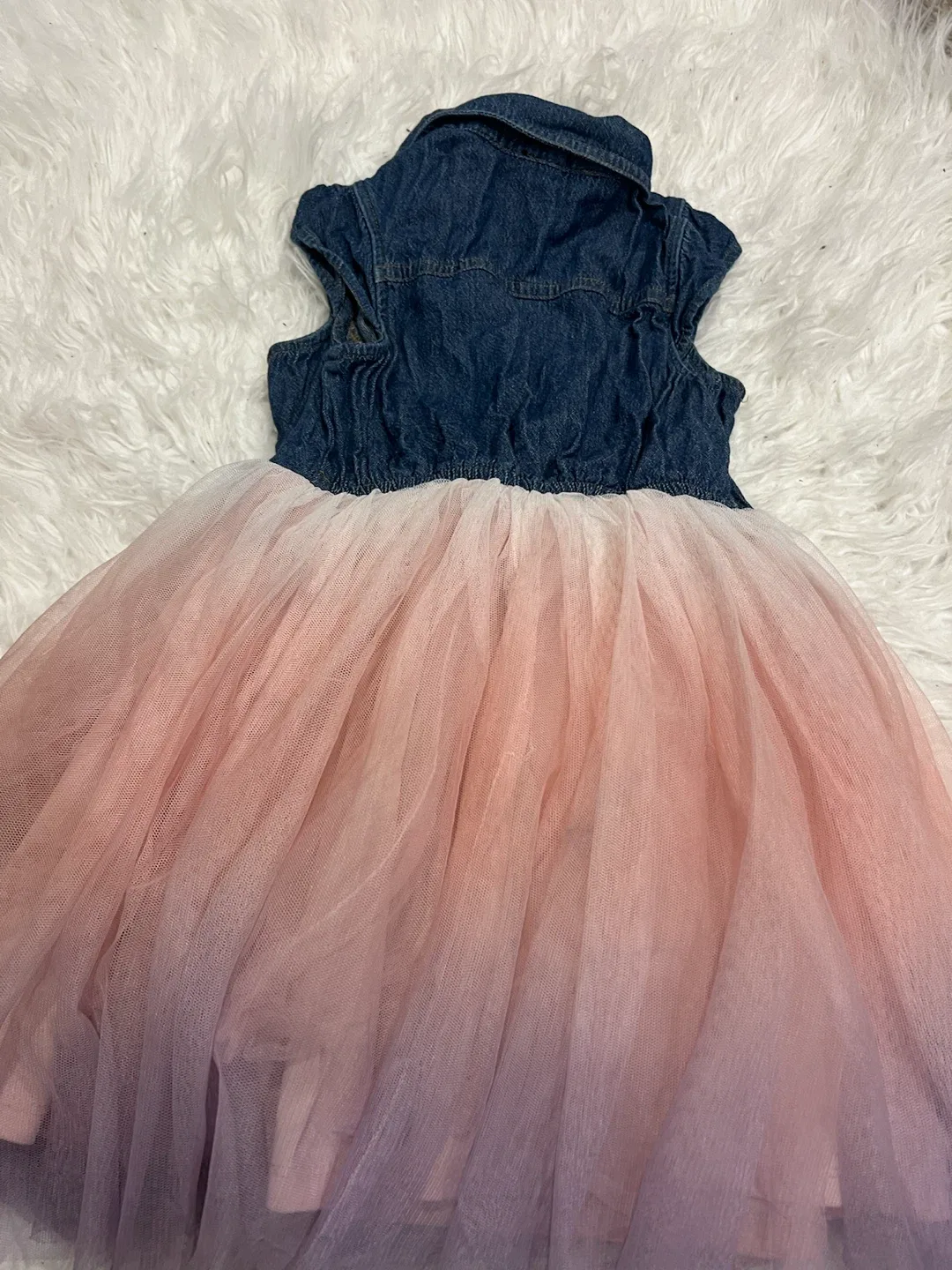 Zunie Denim and Tulle Dress Size 4