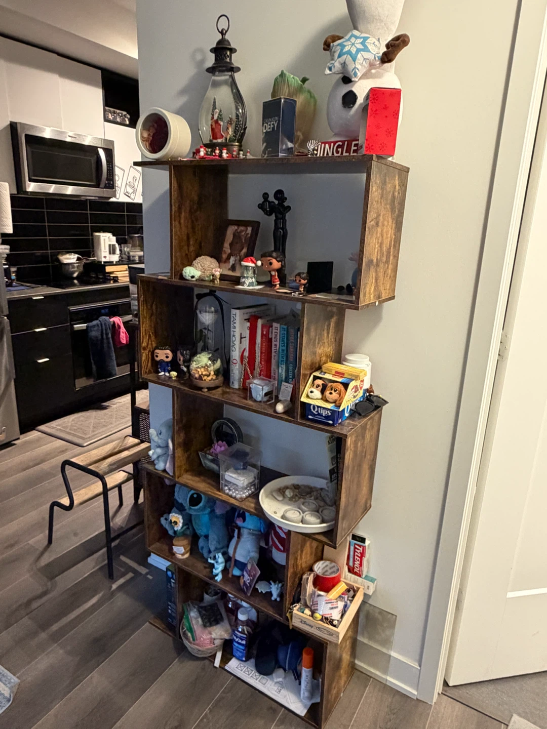Rustic S-Shaped Display Shelf