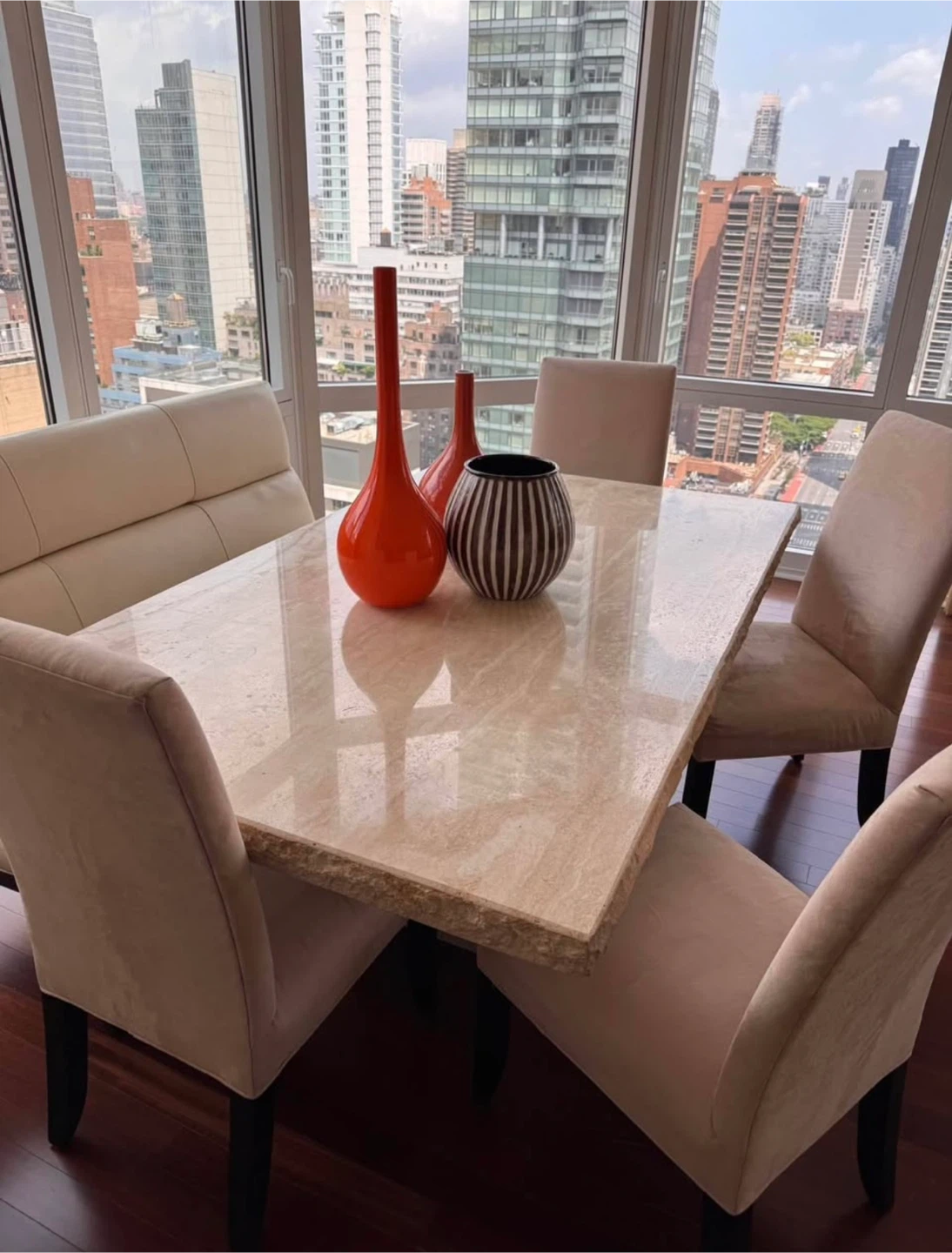 Travertine Stone Dining Room Table - photo 2