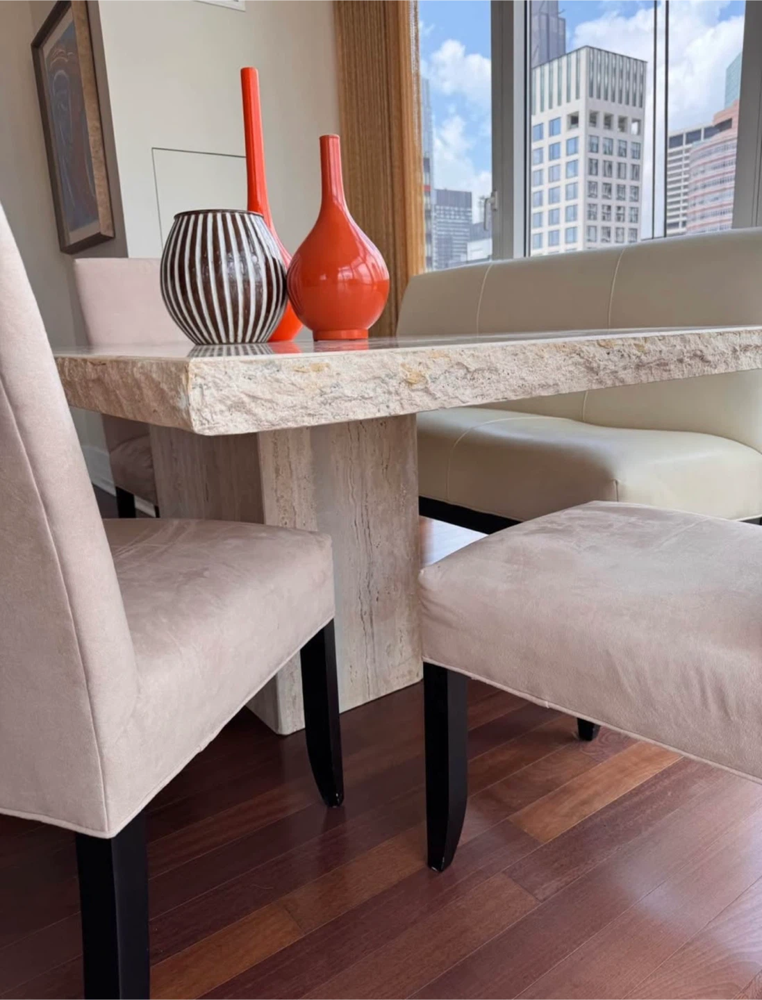 Travertine Stone Dining Room Table - photo 4