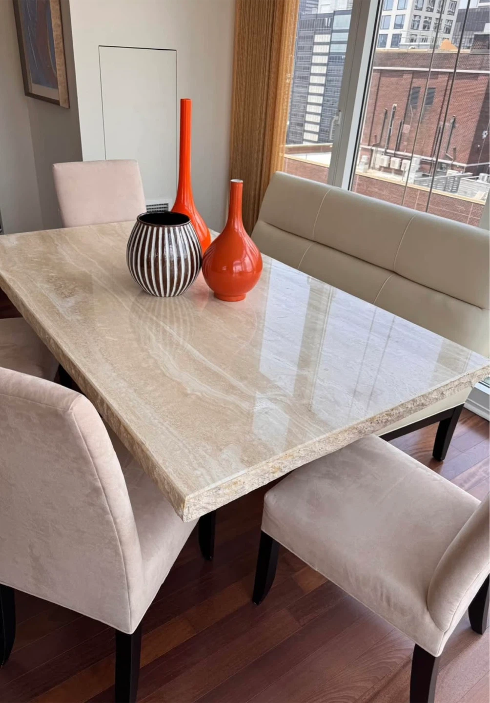 Travertine Stone Dining Room Table - photo 5