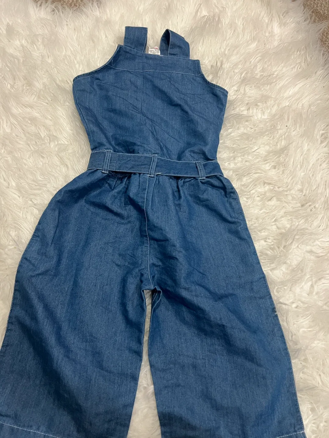 Handprint Girl's Denim Jumpsuit - photo 3