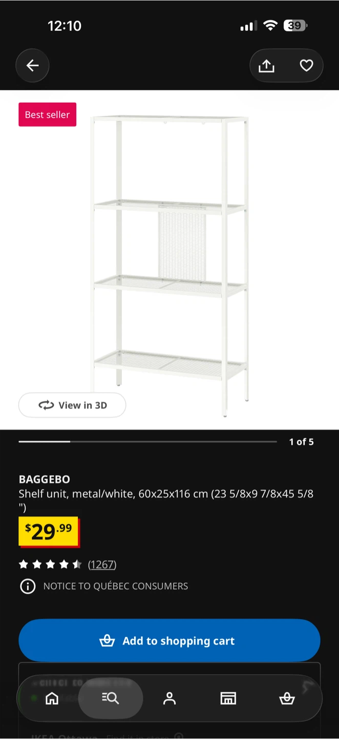 2-IKEA BAGGEBO Shelf unit white