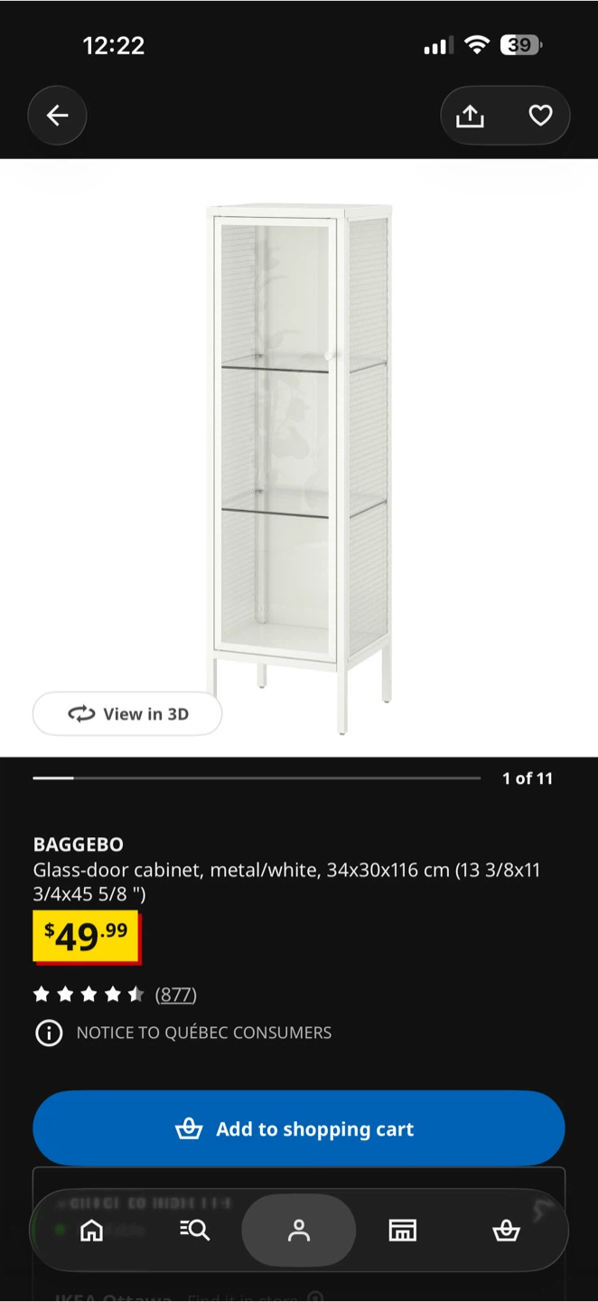 IKEA BAGGEBO Glass-door Cabinet - photo 2