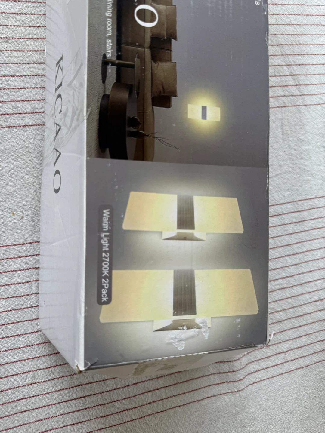 Kicaao 2-Pack Warm Light LED Wall Sconces