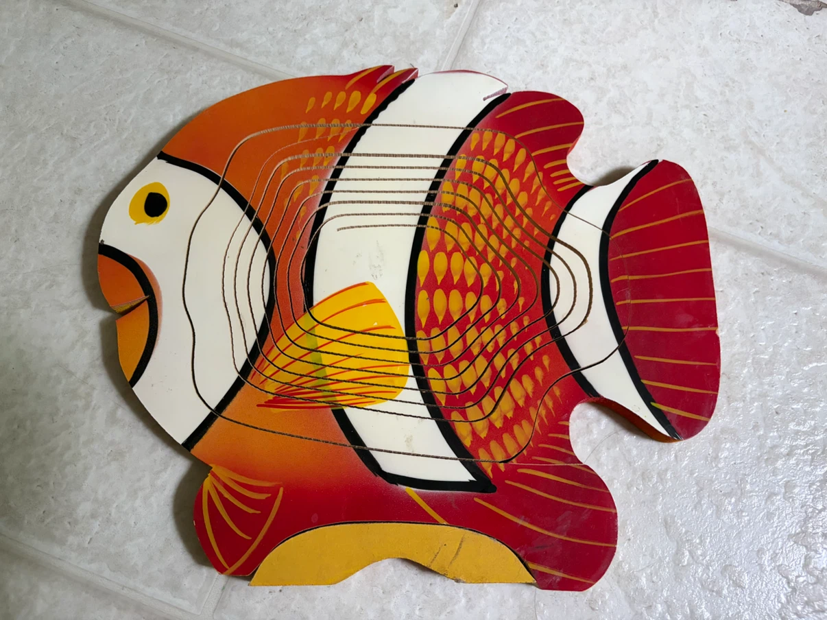 Wooden Fish Collapsible Basket