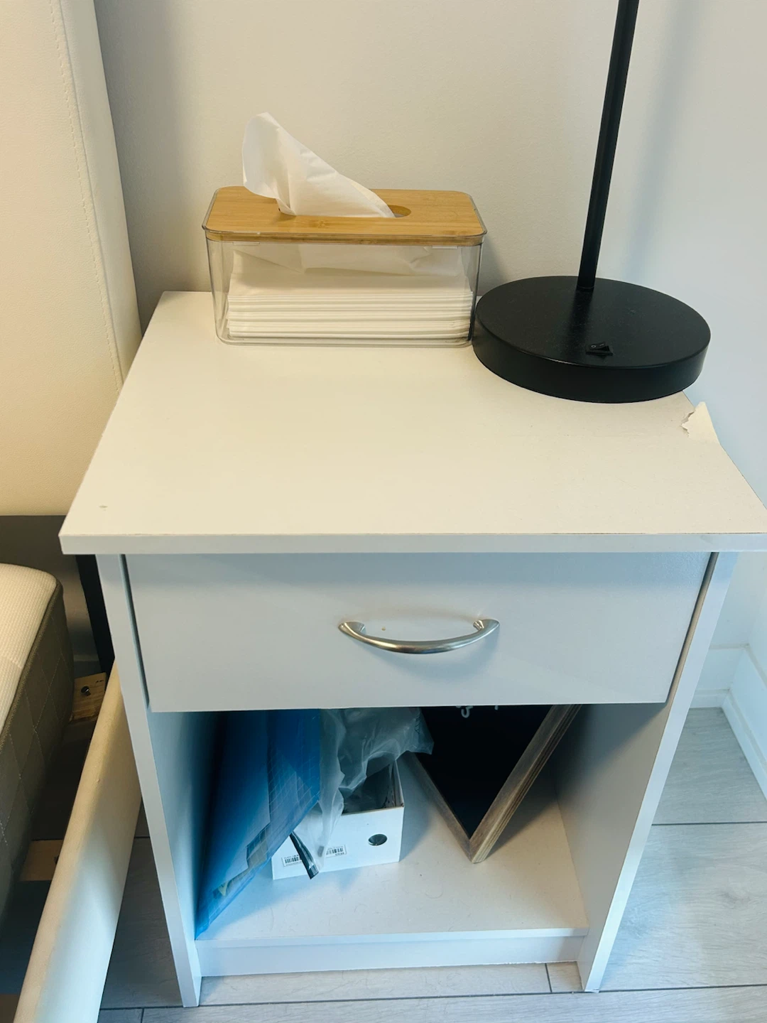 White bedside table - photo 2